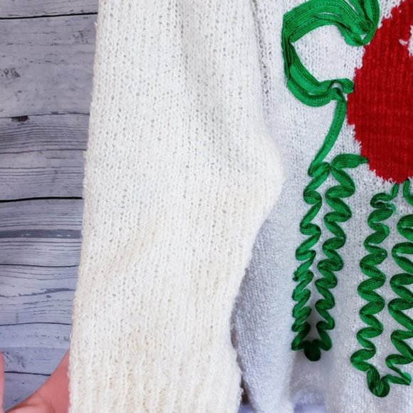 Vintage le Chois Embroidered Knit Women's Sweater - Picture 4 of 6